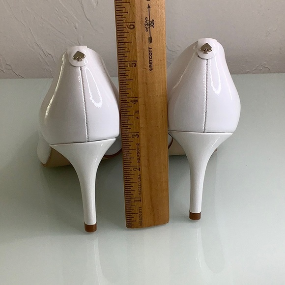 Kate spade VIDA white patent leather pump heel size 7.5 M NWOT - Picture 8 of 13